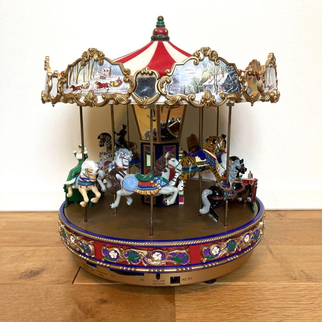 【訳あり】ミスタークリスマス メリーゴーランド カルーセル オルゴール