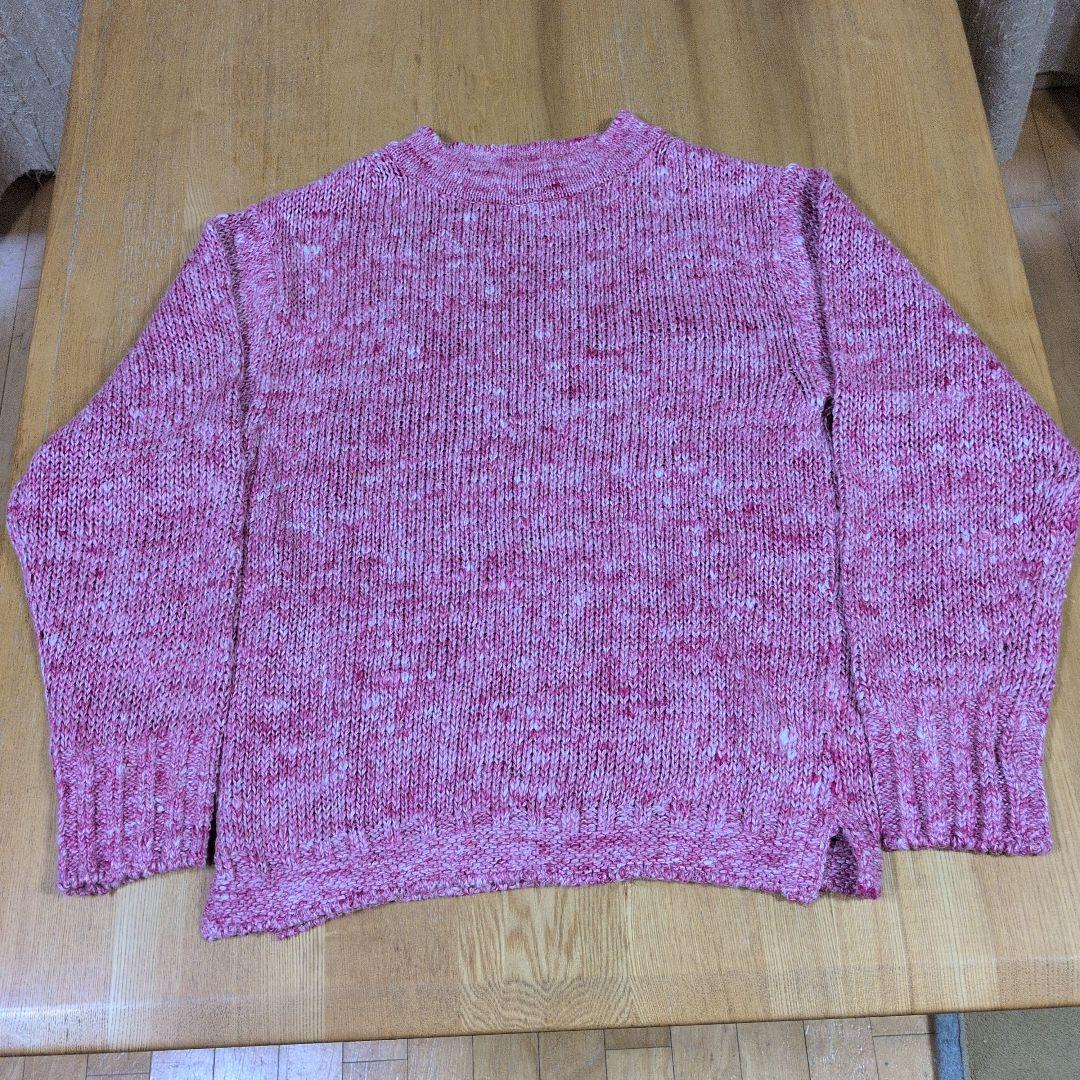 未使用タグ付　45rpm　リネン天竺のグリューネックニット