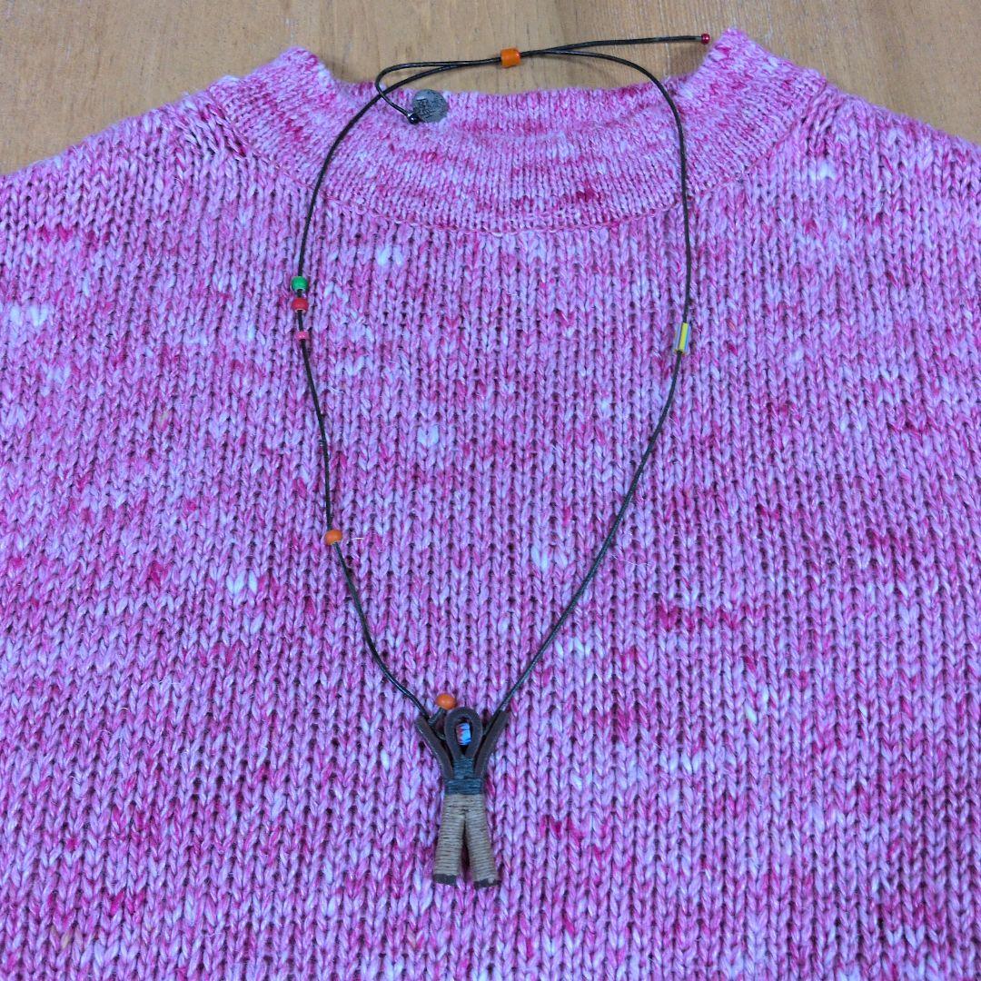 未使用タグ付　45rpm　リネン天竺のグリューネックニット