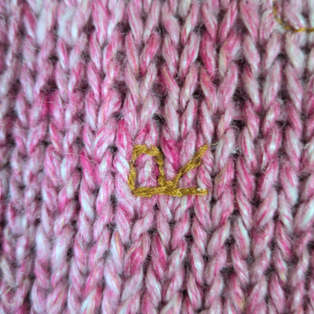 未使用タグ付　45rpm　リネン天竺のグリューネックニット