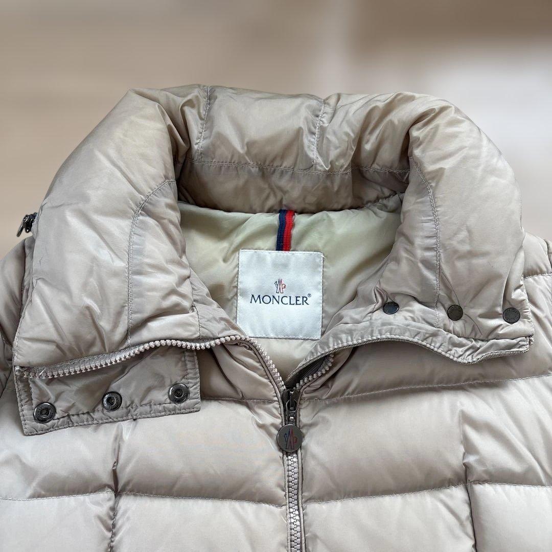 MONCLER ベージュ ダウンジャケット フード付き サイズ0