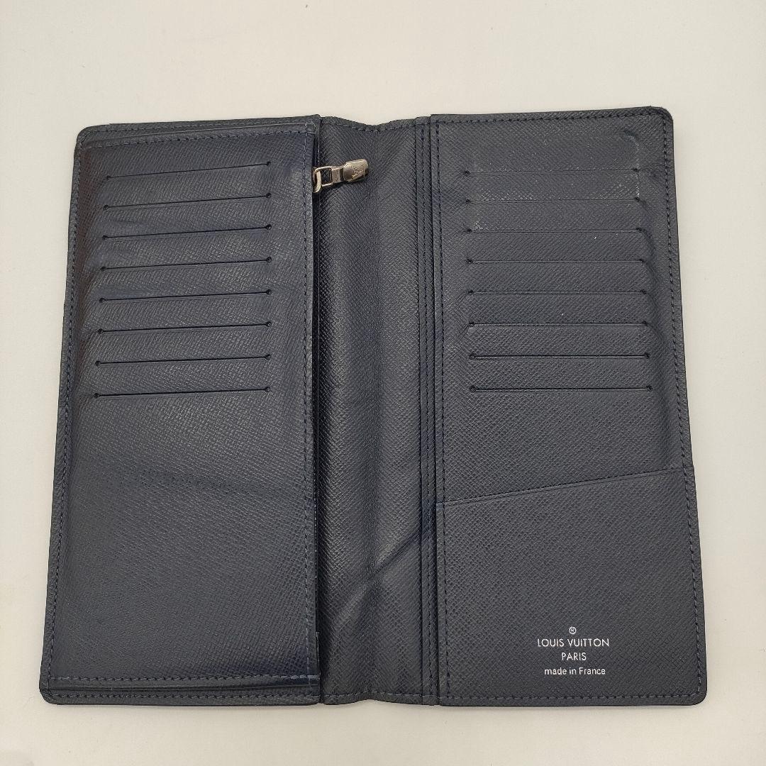 【現行品・RFID】ルイヴィトン タイガ ブラザ 2つ折長財布 ネイビー