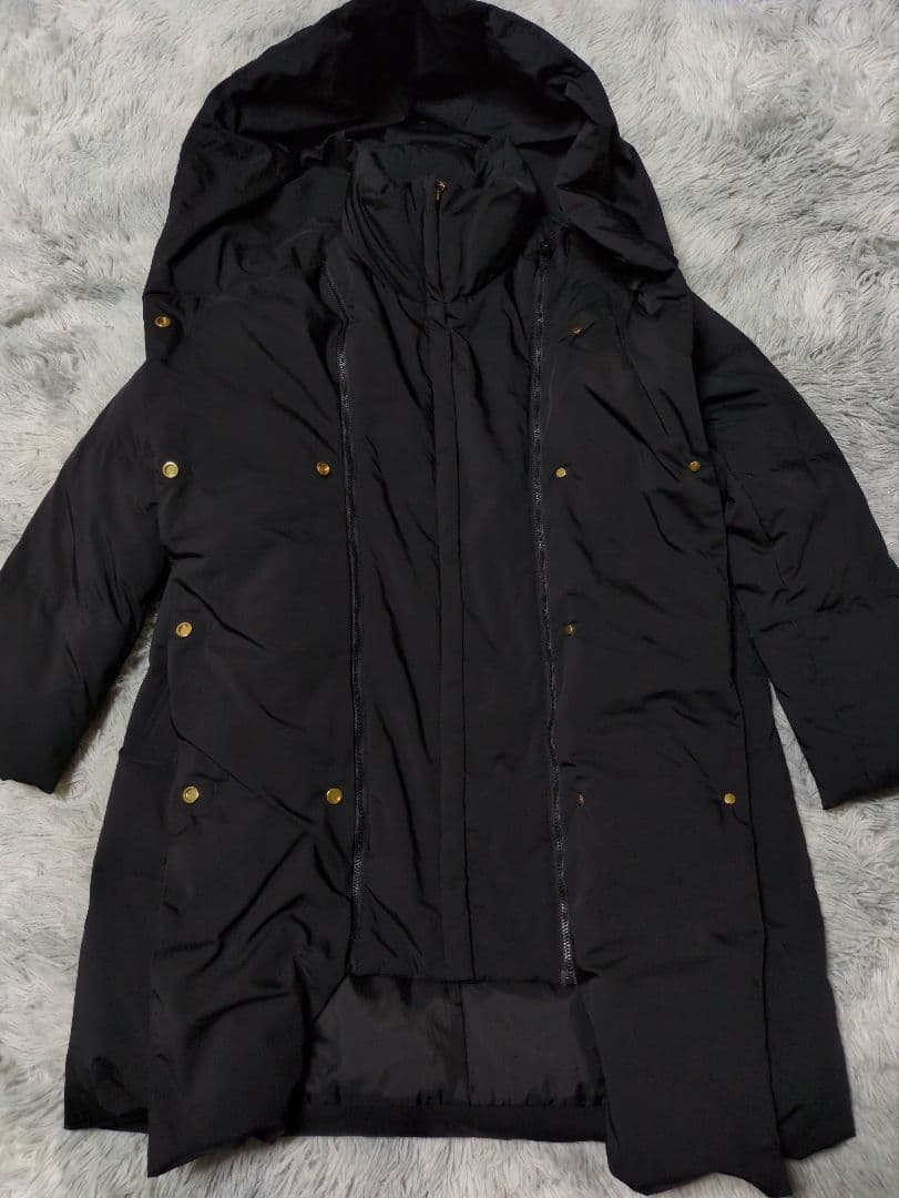 【FRAMeWORK】ダウンコート☆2way☆ブラック☆金ボタン☆36