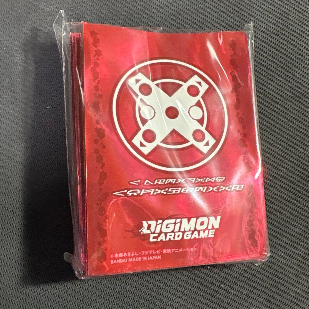 X抗体スリーブ【赤】デジモンカードゲーム テイマーグッズセット5