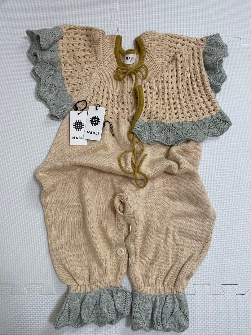 MABLI ロンパース 2Y 小人ロンパ　ボンネット