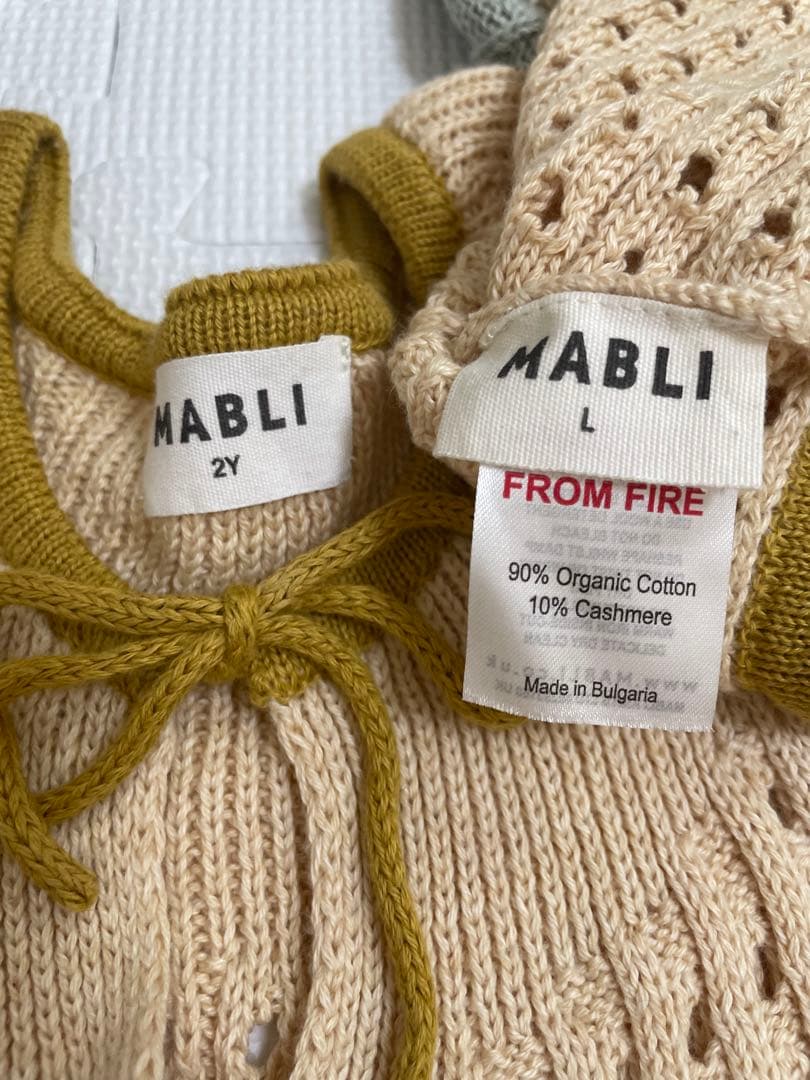 MABLI ロンパース 2Y 小人ロンパ　ボンネット