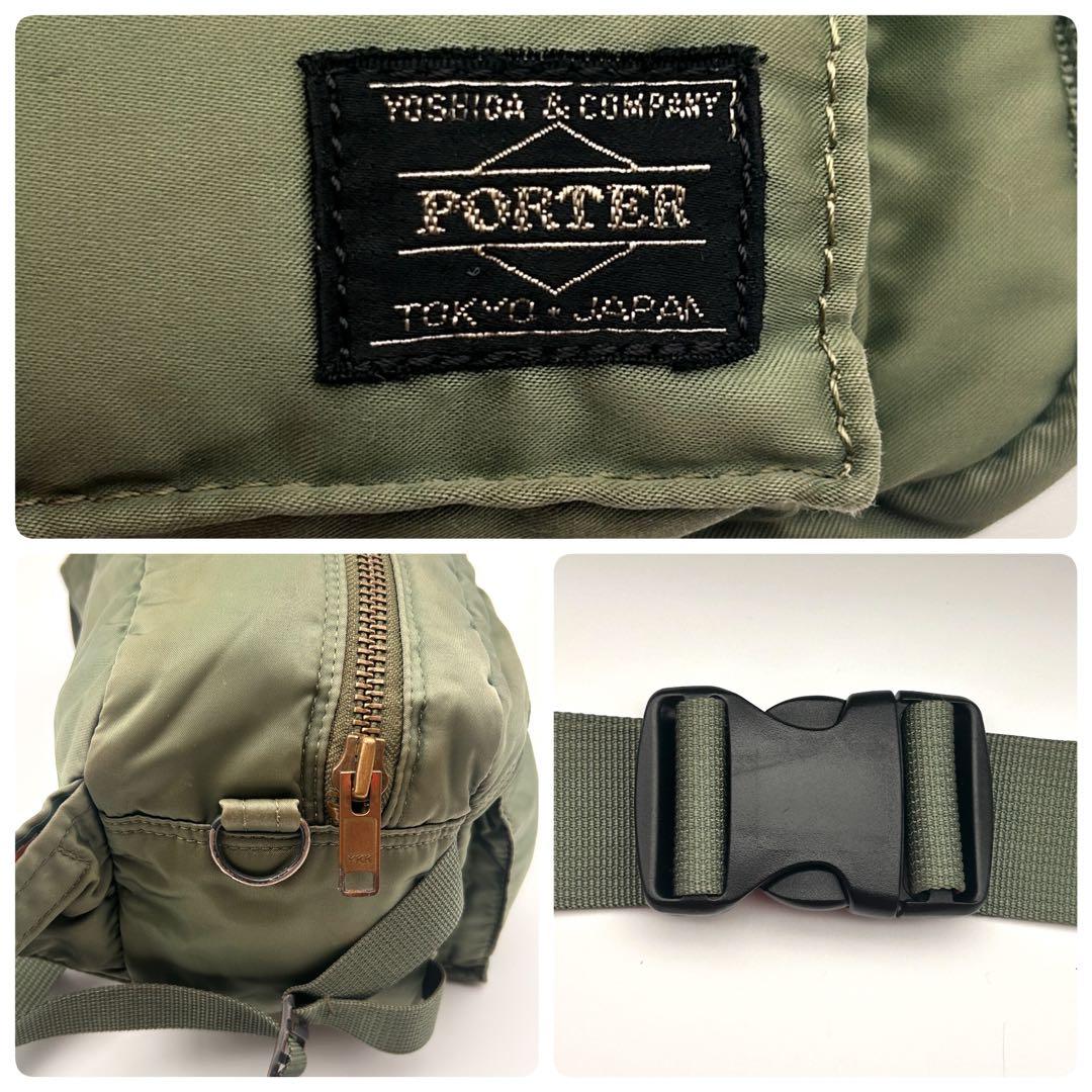 ✨古着好きに大人気✨ PORTER ポーター タンカー ボディバッグ カーキ