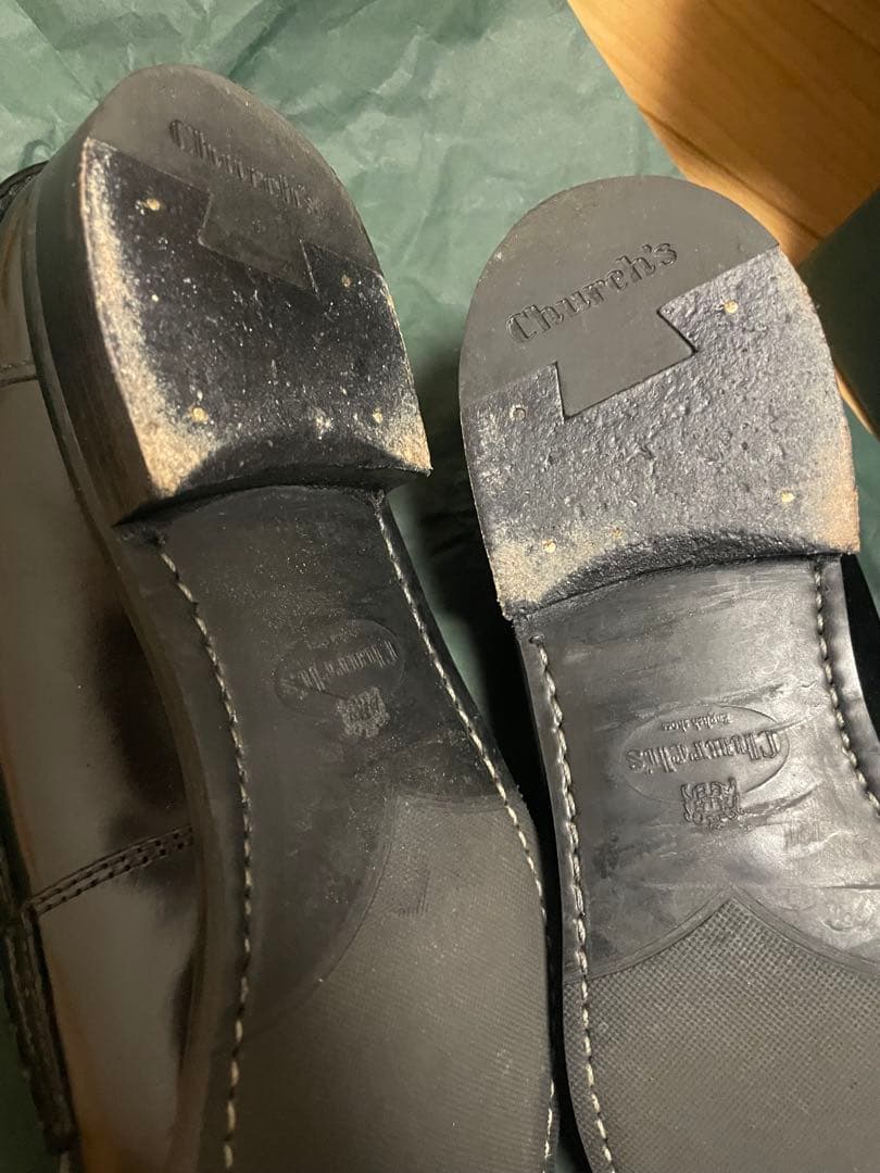 Church's イタリア製　ブラック レザー ローファー