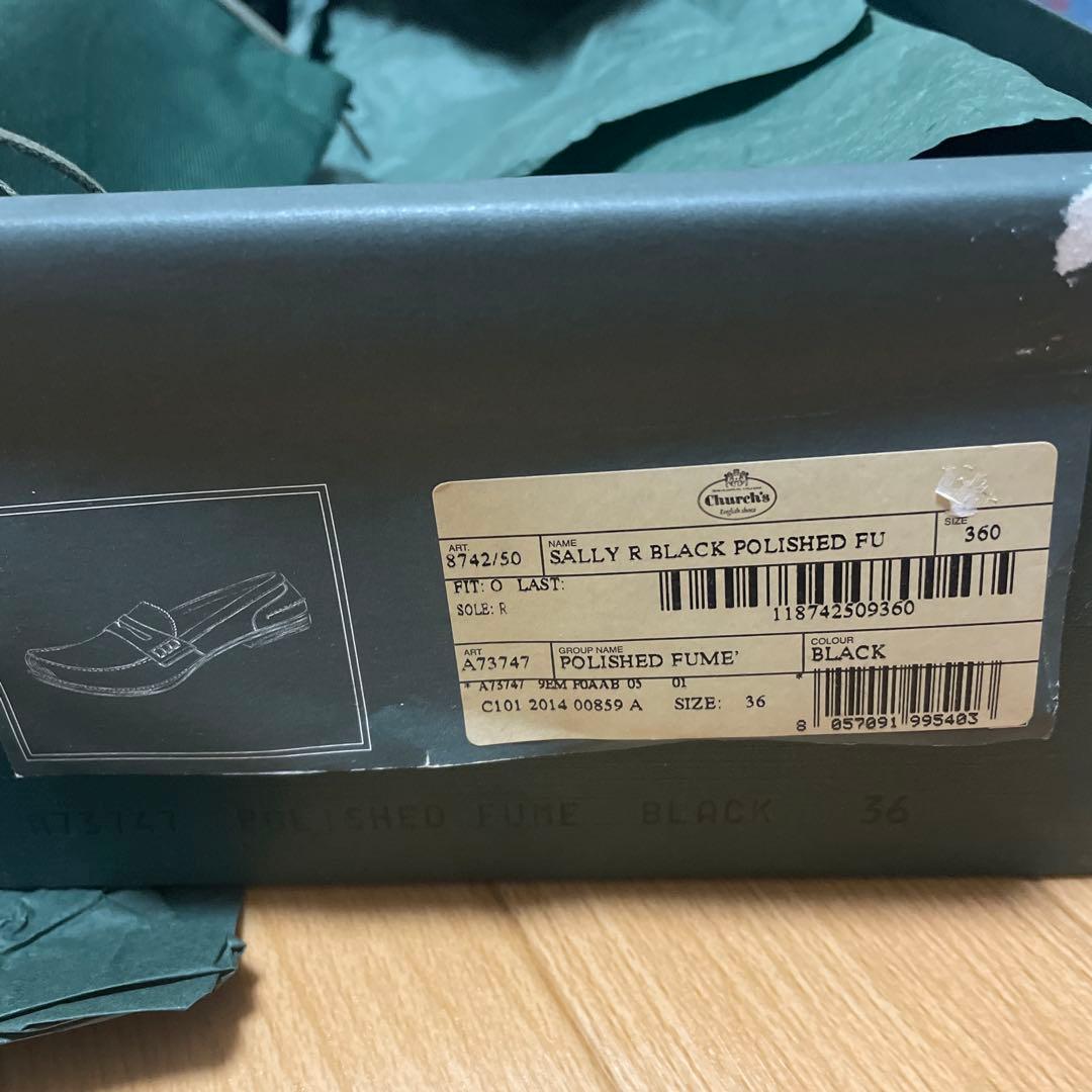 Church's イタリア製　ブラック レザー ローファー