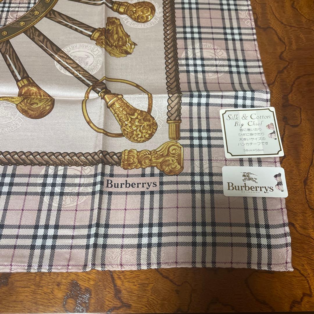 H*a様 Burberrys シルク&コットンハンカチ ーフ3枚セット