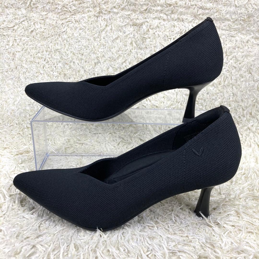 『未使用級』VIVAIA パンプス Vカット ポインテッドトゥ ヒール ブラック