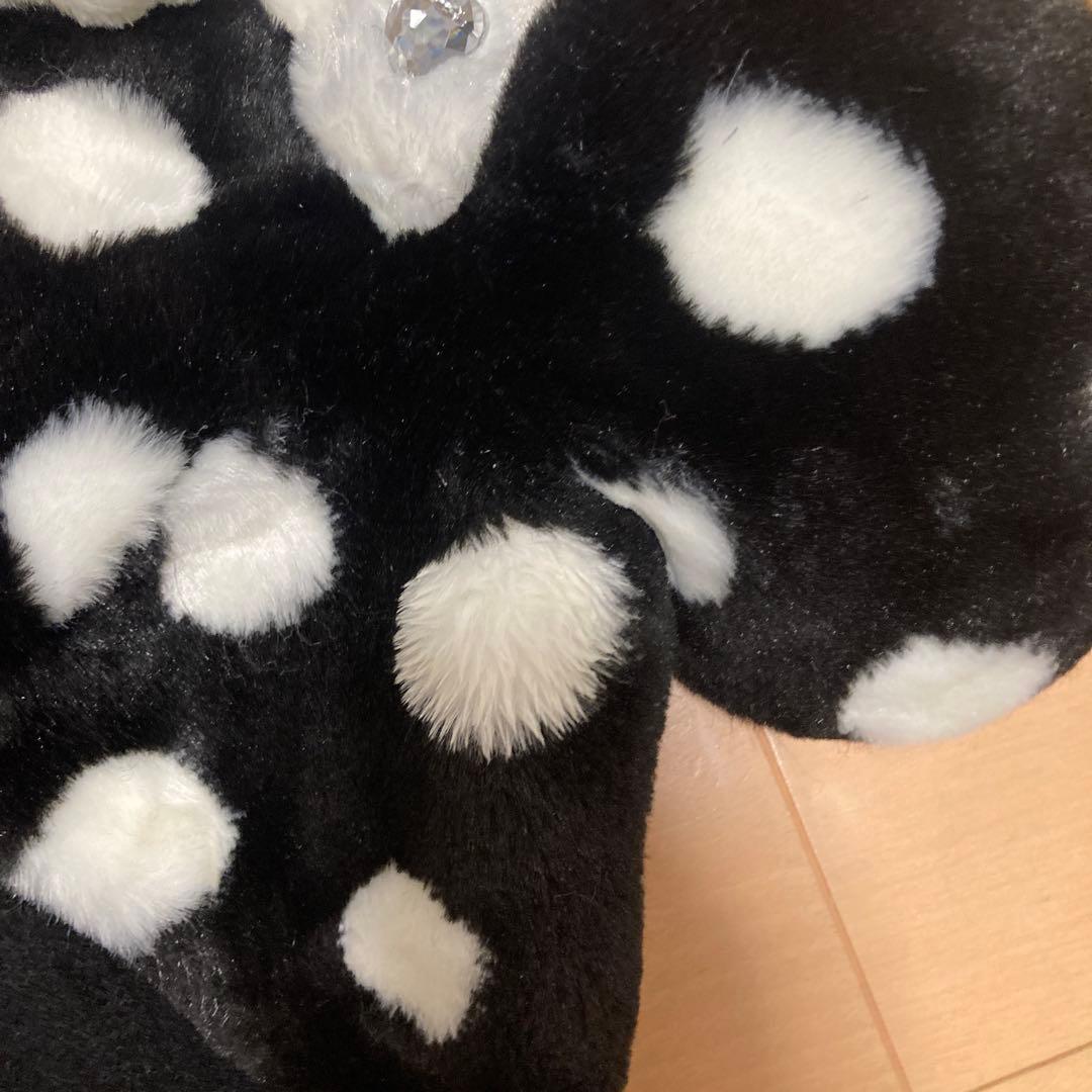 ディズニー　ファンキャップ　ドット　水玉　黒　ブラック　ミニー