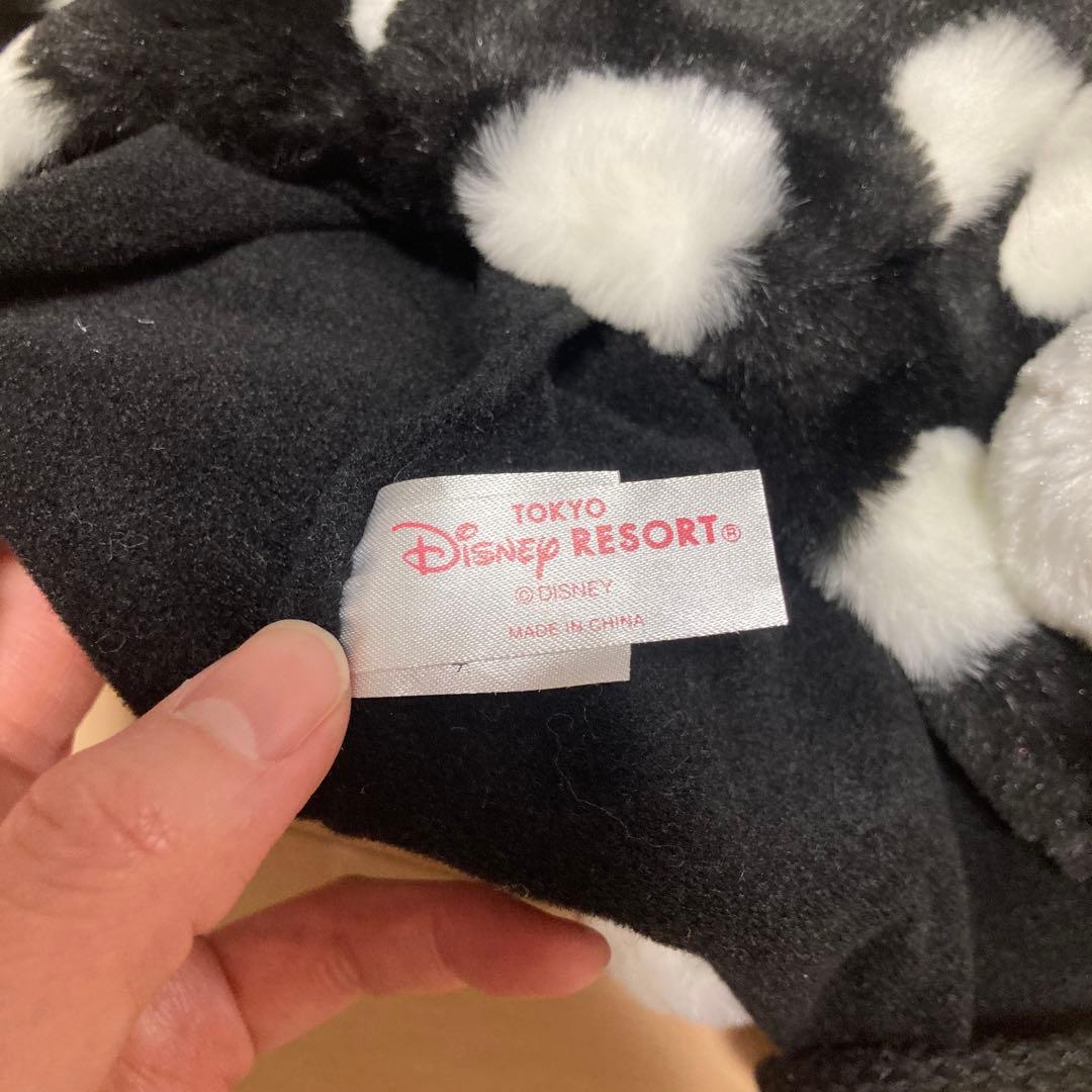 ディズニー　ファンキャップ　ドット　水玉　黒　ブラック　ミニー