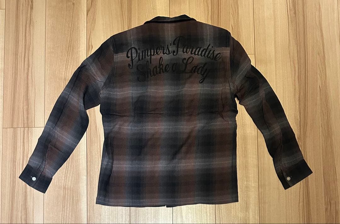 WACKO MARIA 50'sオープンカラーオンブレチェックシャツMサイズ