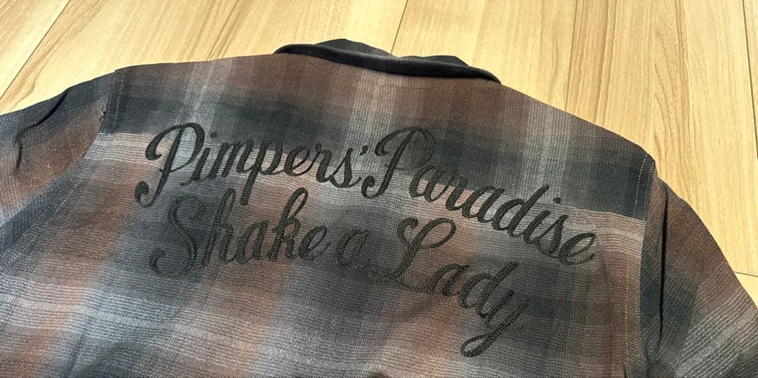 WACKO MARIA 50'sオープンカラーオンブレチェックシャツMサイズ