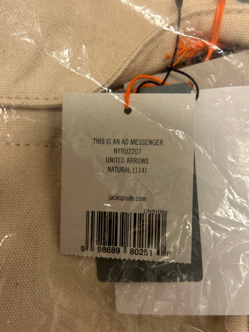 JackSpade x UA messenger bag natural【新品】