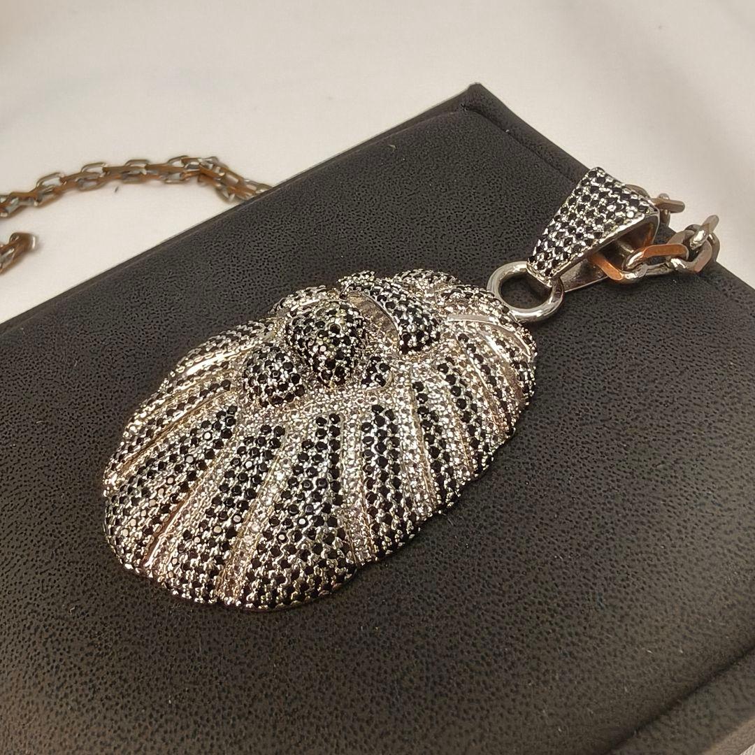 A BATHING APE BAPE JACOB ネックレス　シルバー×ブラック