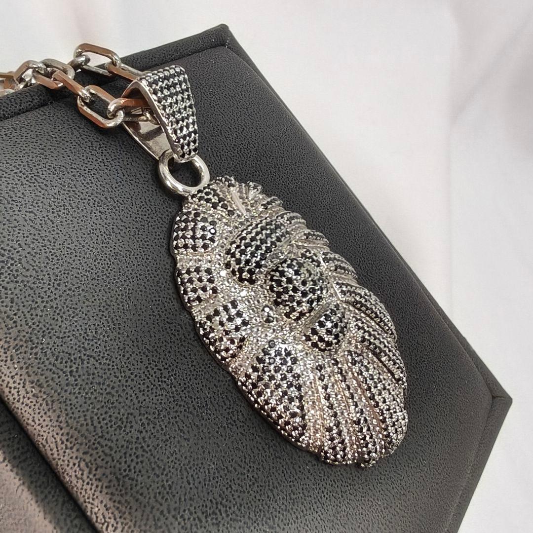 A BATHING APE BAPE JACOB ネックレス　シルバー×ブラック