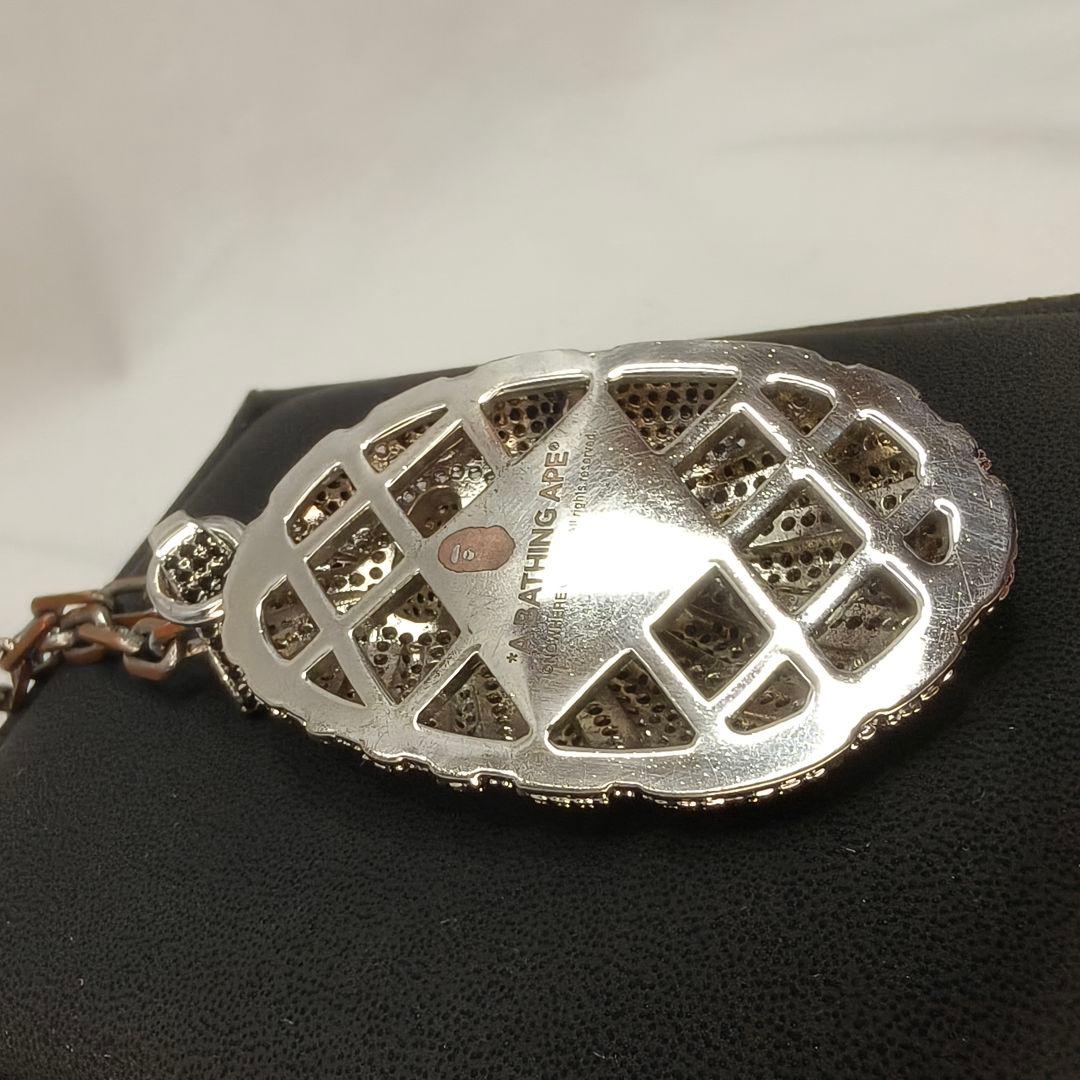 A BATHING APE BAPE JACOB ネックレス　シルバー×ブラック