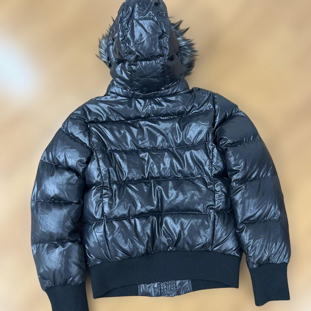 砂糖。！00s 光沢ファーブルゾン 平成 y2k 短丈 OLDUNIQLO