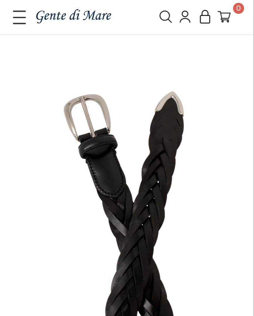 ADRIANO MENEGHETTI 編み込みベルト　アドリアーノ　干場　戸賀