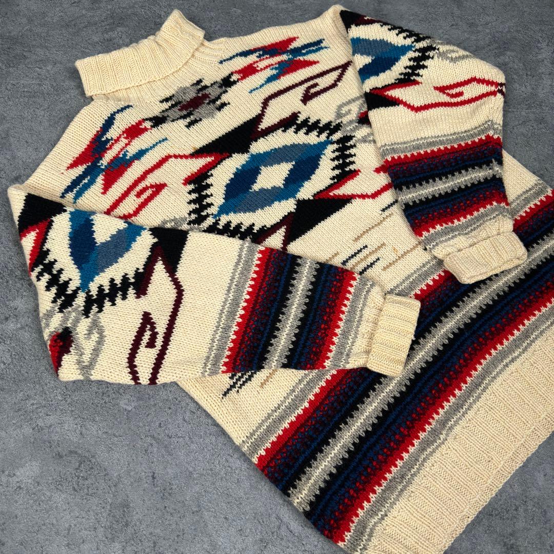 Ralph Lauren 80s 90s ネイティブ柄 ニット ラルフローレン