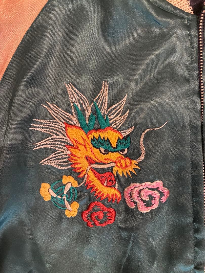 テーラー東洋 東洋 「虎、舞妓×龍、CHIEF」リバーシブルサテンスカジャン