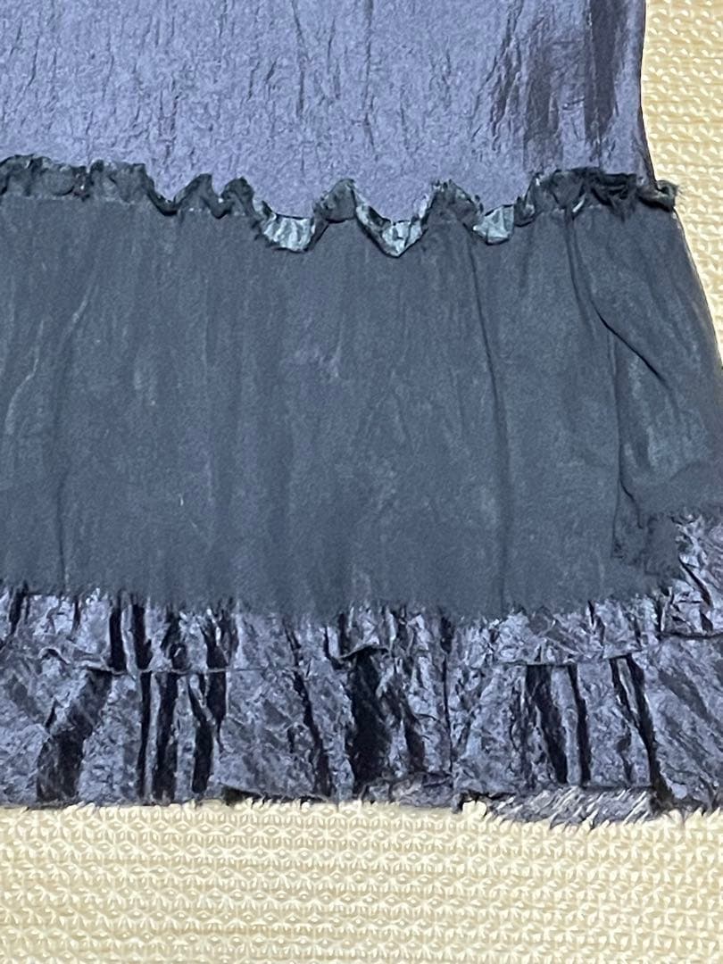 みっちさん専用　DOSA 黒　シルク100% ドーサ　ラッフル　スカート