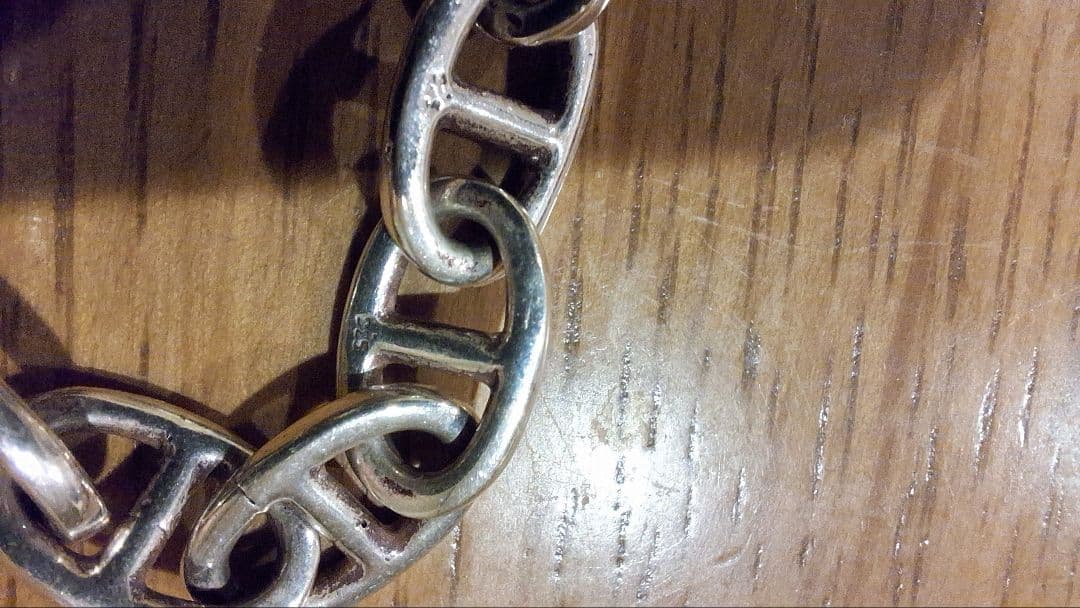 シェーヌダンクルタイプ　シルバーブレスレット、エルメスタイプ、