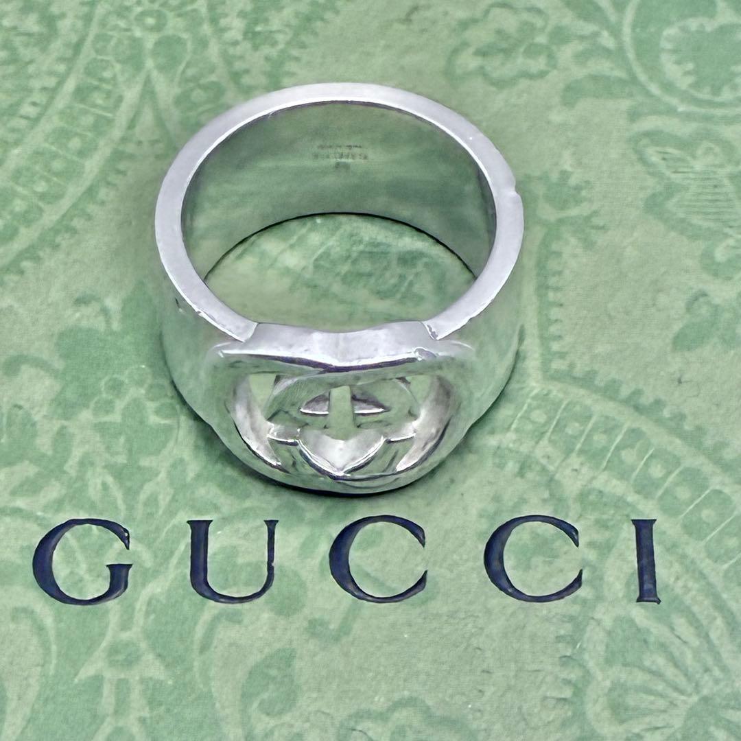 グッチ　14号　インターロッキング　リング　指輪　シルバー925