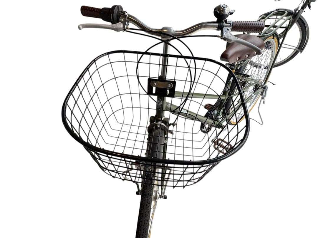 自転車 ベレッグタウン マットグリーン BET76B 外装6段 27インチ