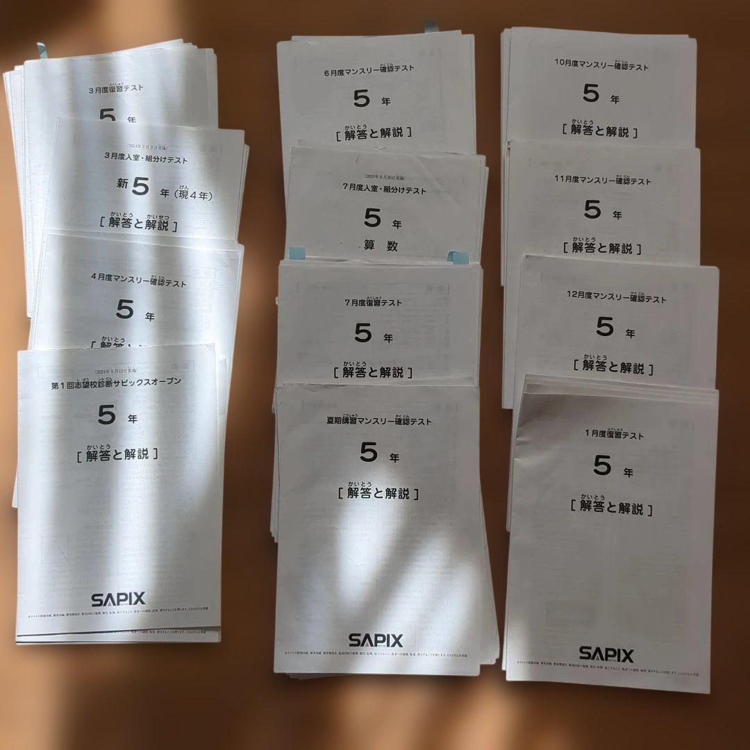 専用★良いもの掘り出し中様★SAPIX　5年　6年　マンスリーテスト 原本