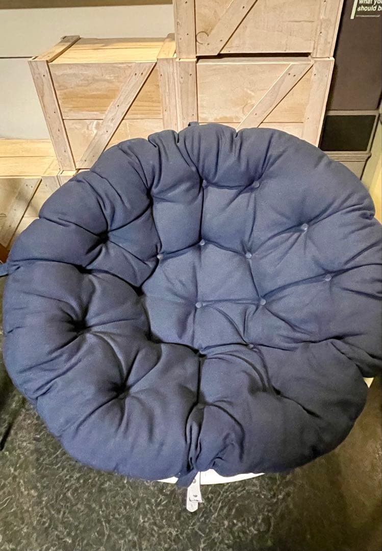 NITORIニトリ パパサンチェア ネイビー ラタン