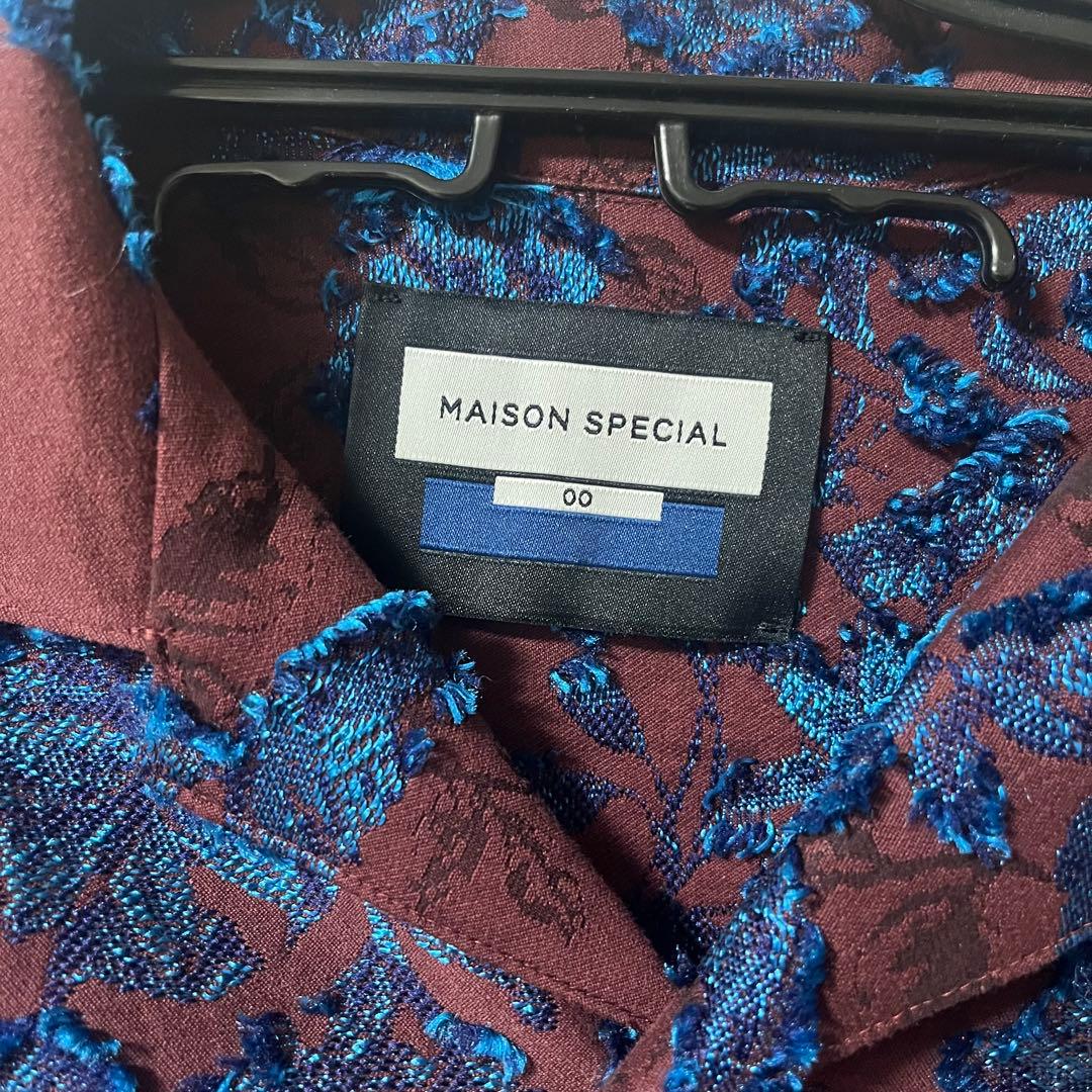 MaisonSpecial リーフジャガードプライムオーバーオープンカラーシャツ