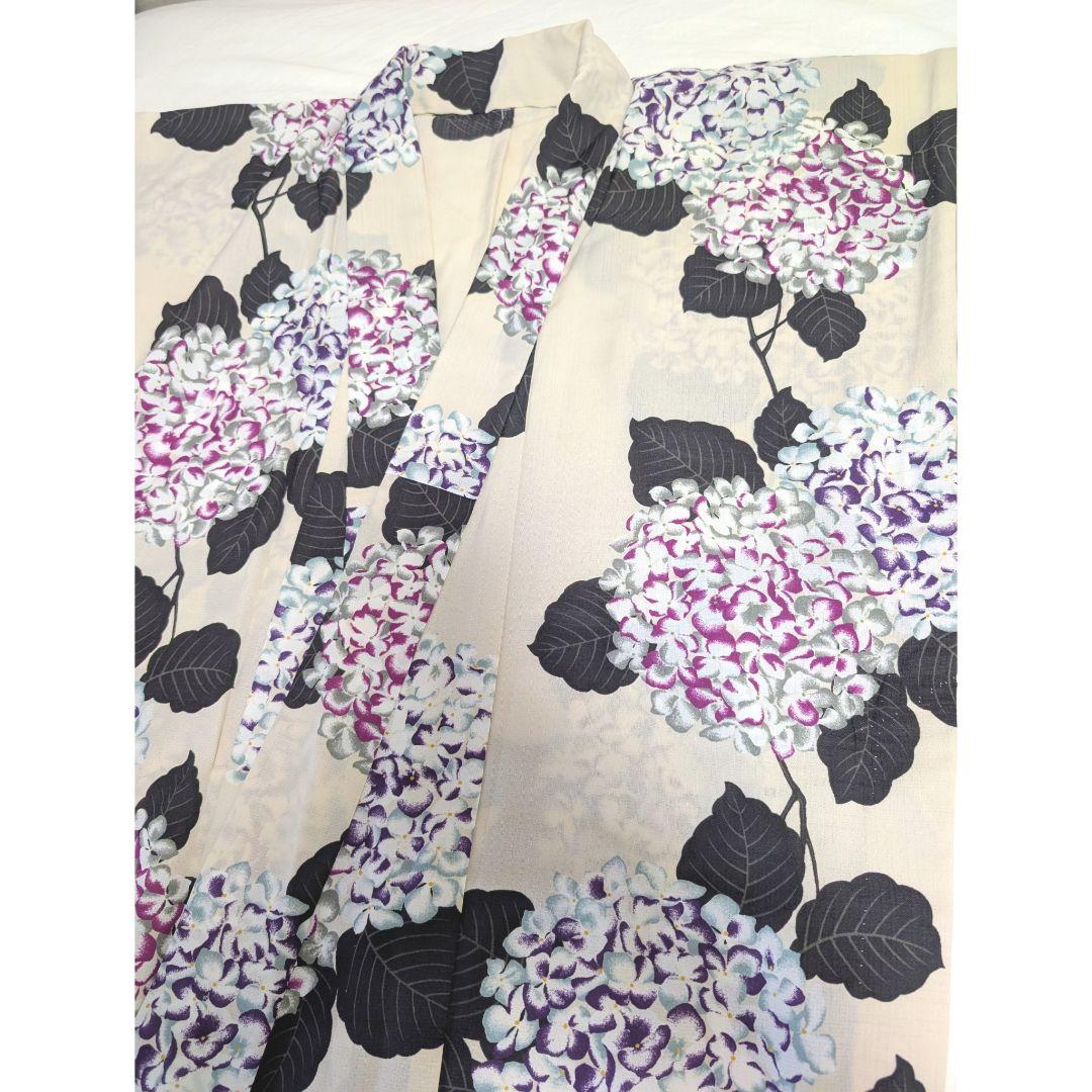 【新品・未着用】撫松庵 紫陽花柄 浴衣 セオα 単衣 ふりふ あじさい 夏