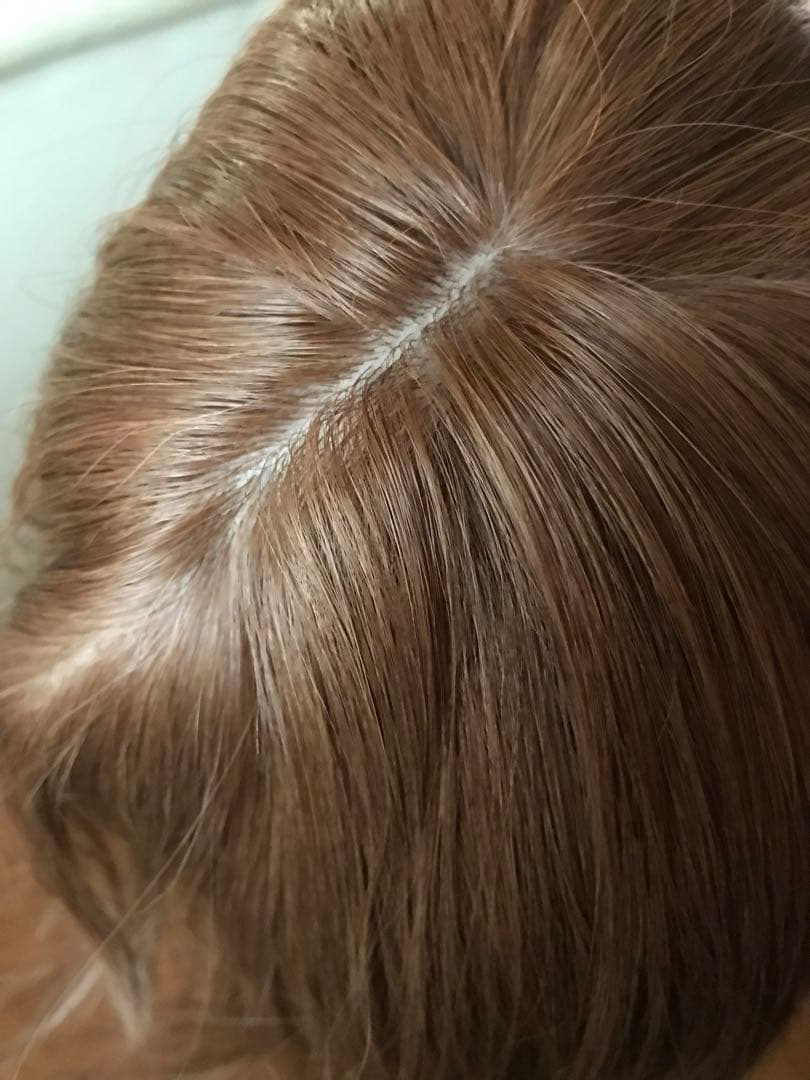 百合子　ひよピース 部分かつら ウィッグ つけ毛 増毛 頭頂部 ライトブラウン