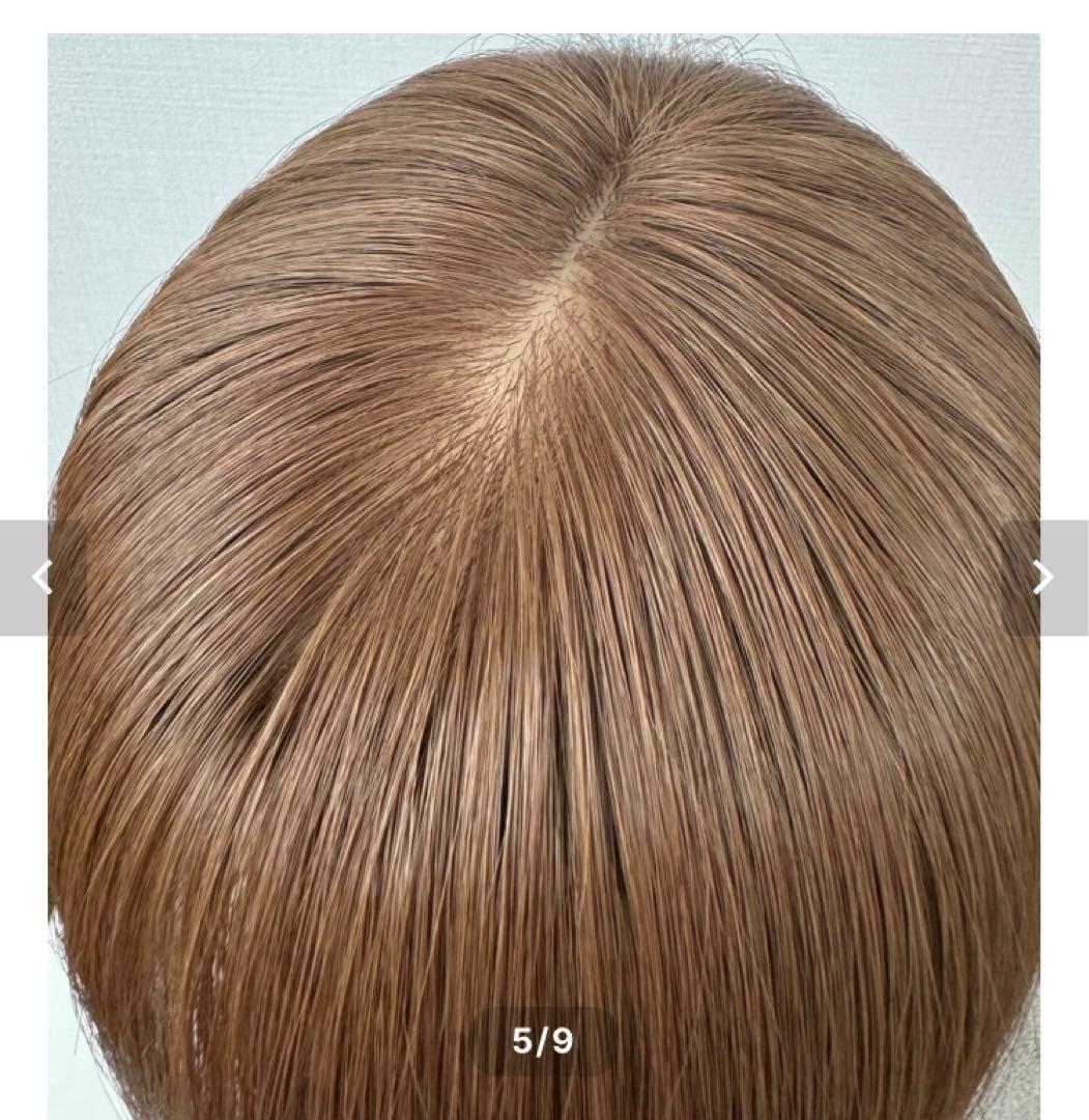 百合子　ひよピース 部分かつら ウィッグ つけ毛 増毛 頭頂部 ライトブラウン