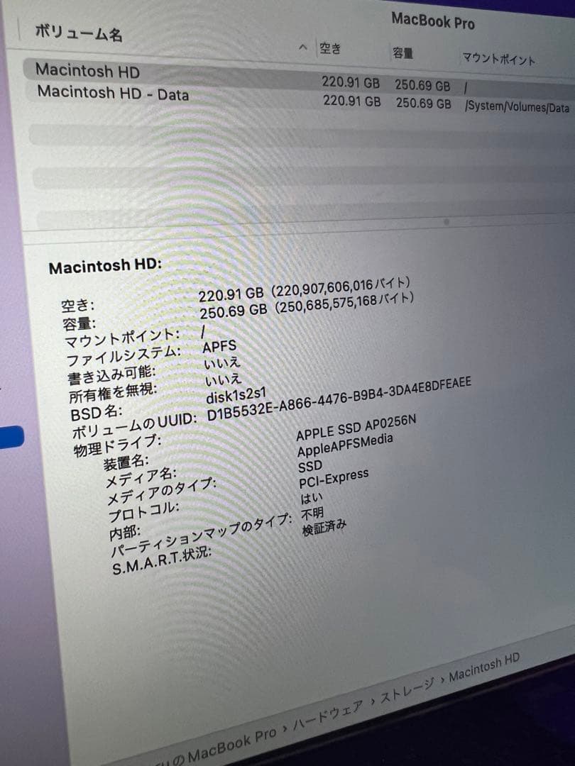 MacBook本体 MacBook Pro 2020