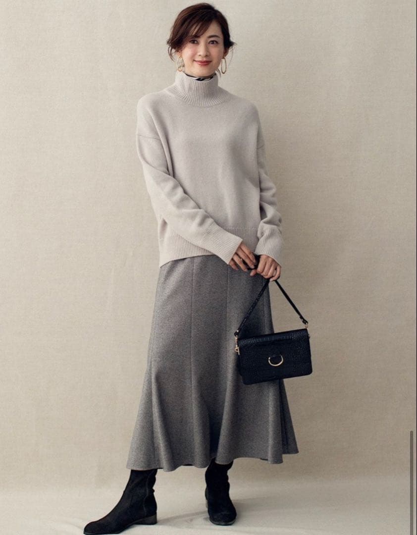 完売　23区　カシミヤブレンドバルキーニット　カシミヤ混　サイズ38