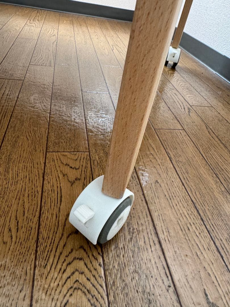 【学習机にもできる】DIDI 木製　ベビーベッド キャスター付き　高さ調節可能