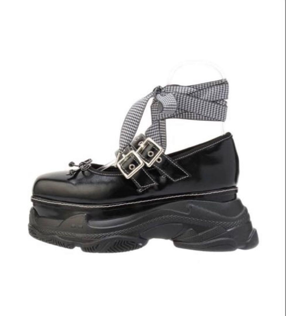 jouetie 厚底スニーカーソールバレエシューズ 23cm