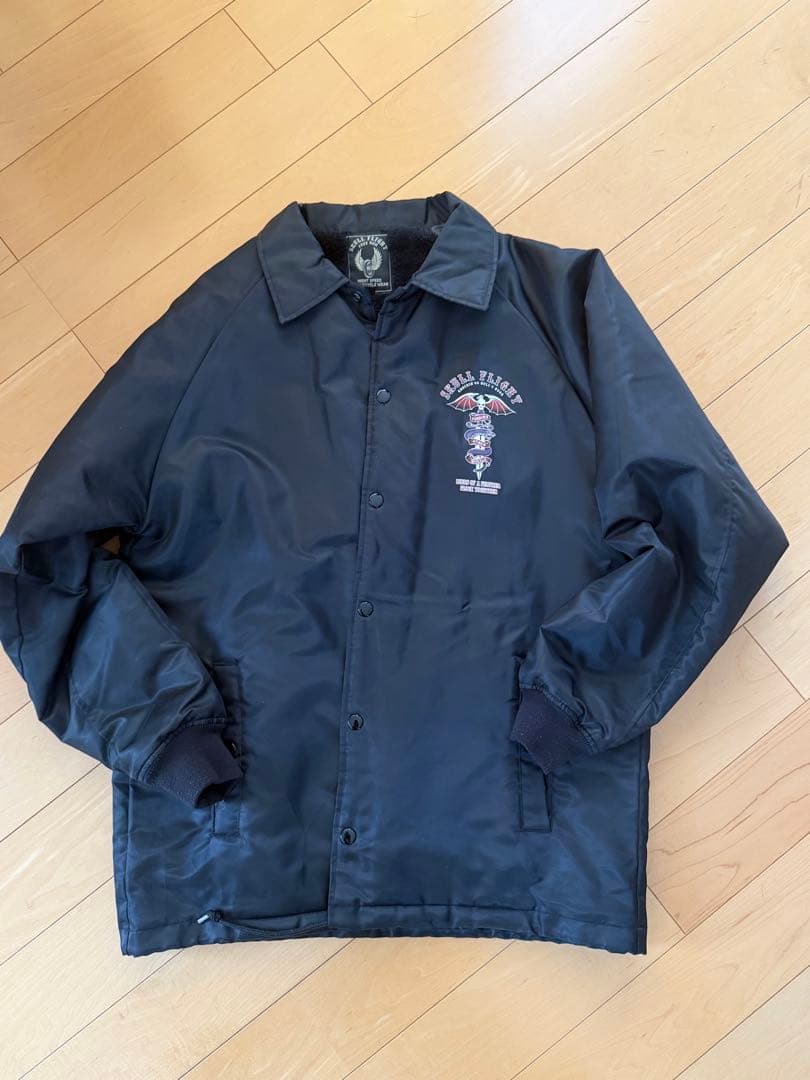 スカルフライト コーチジャケット　ボア付き　サイズL