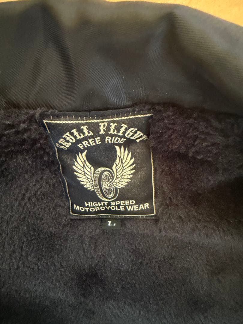 スカルフライト コーチジャケット　ボア付き　サイズL