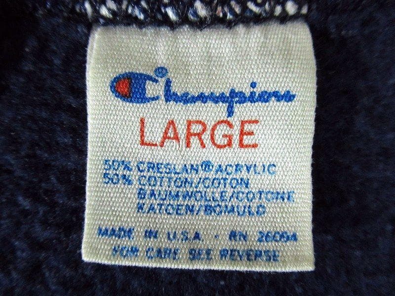 80s USA製 チャンピオン トリコタグ フロッキー プリント スウェット L