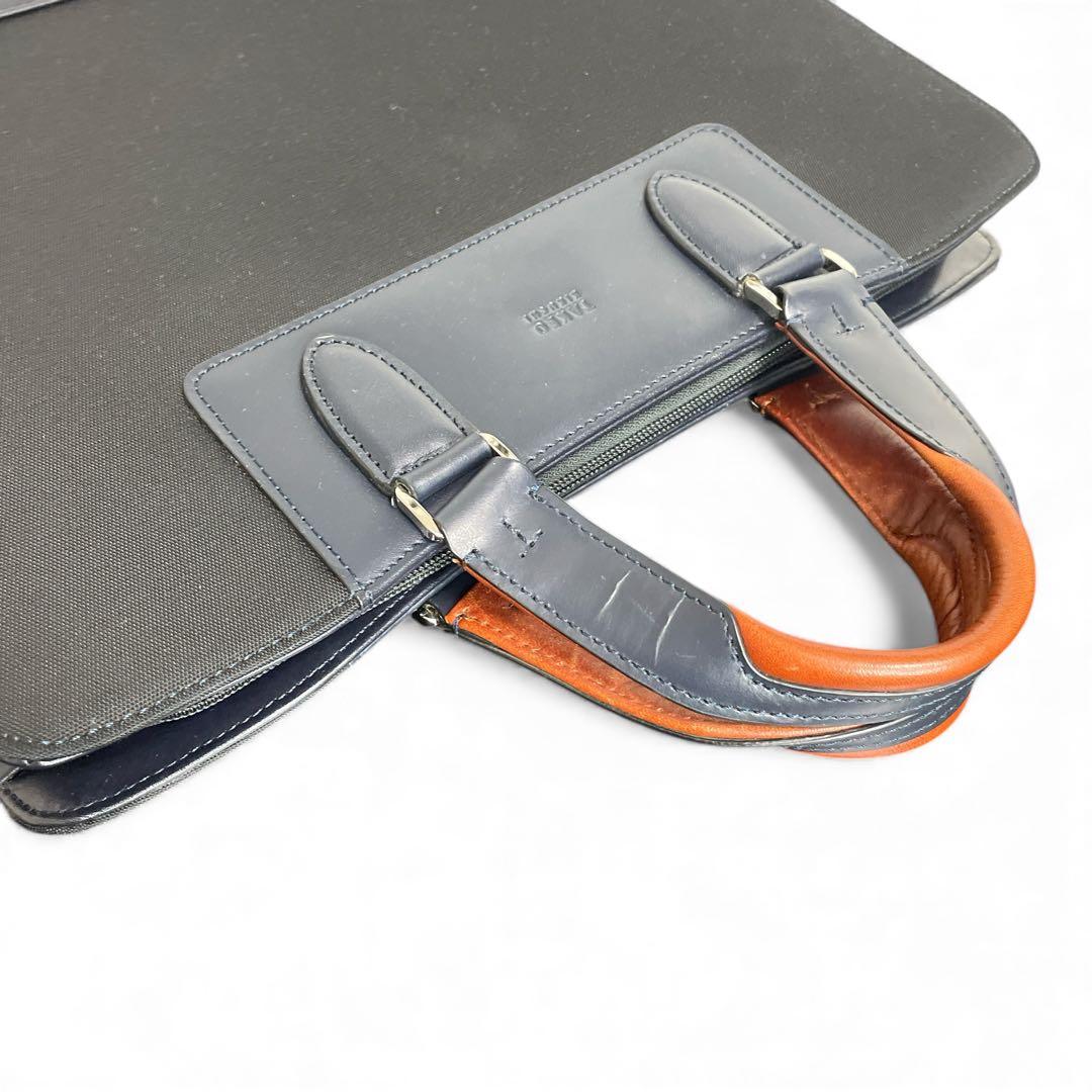 TAKEO KIKUCHI ビジネスバッグ ブリーフケース レザー×ナイロン