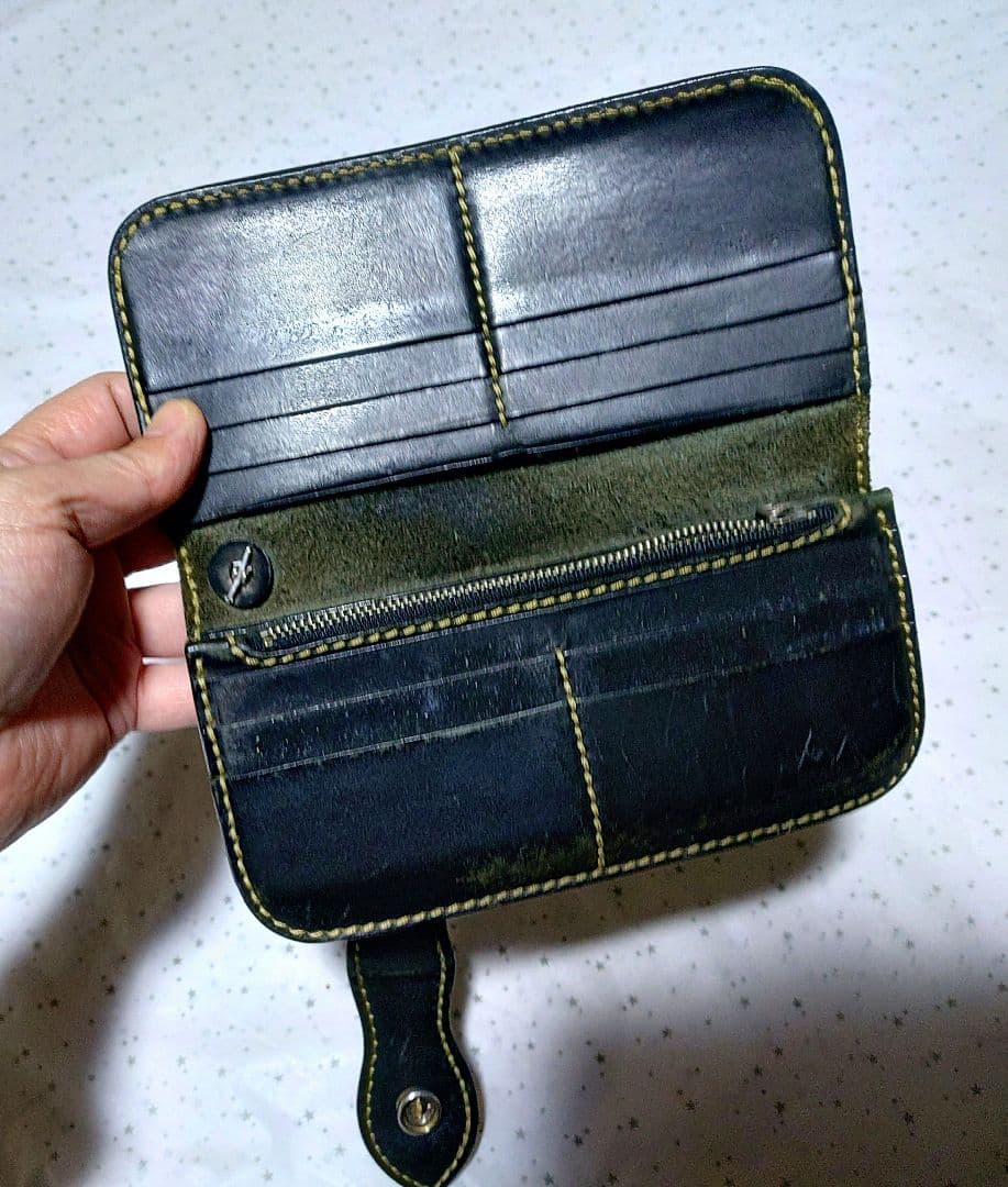 ☆SAAD サード 長財布 本革サドルレザーカスタムロングウォレット＆ロープ