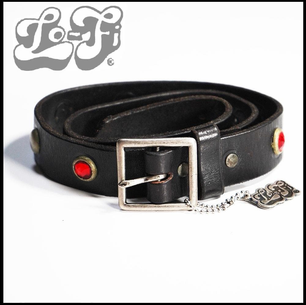 新品 Lo-Fi ローファイ LA発/USA製 スタッズナローレザーベルト30