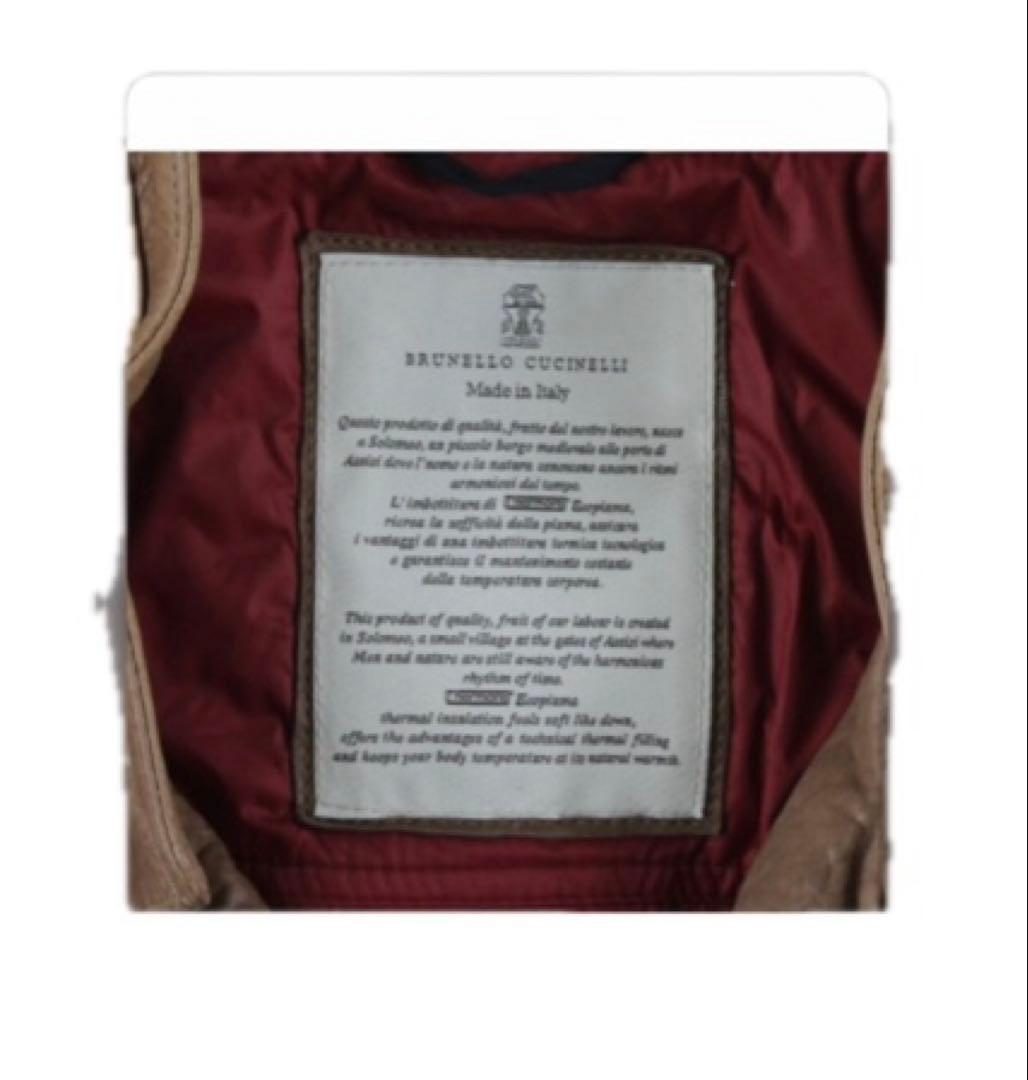 ブルネロクチネリbrunello cucinelli レザーライダースジャケット