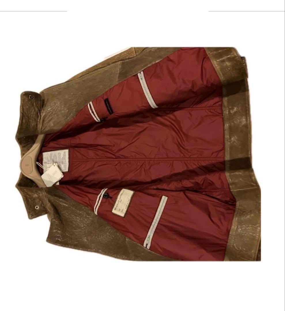 ブルネロクチネリbrunello cucinelli レザーライダースジャケット