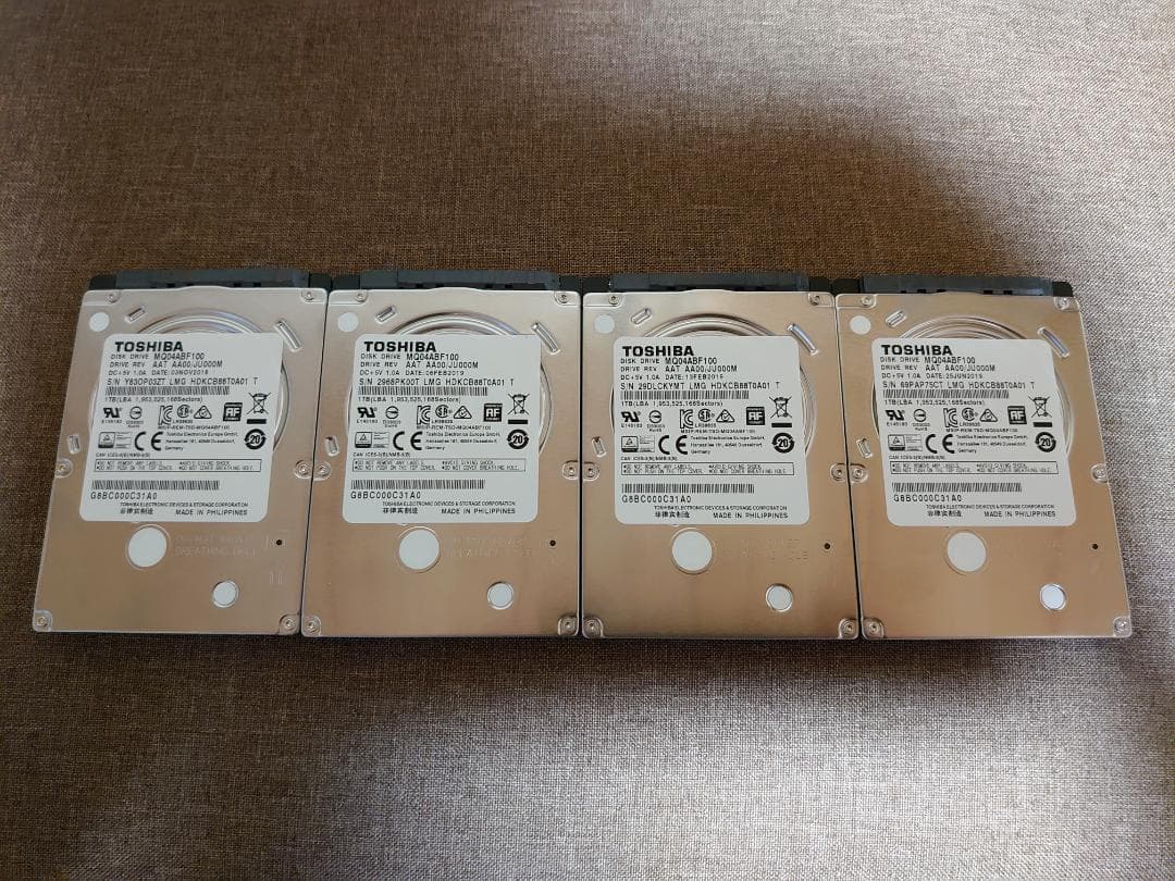 ✨4個セット✨HDD 1000GB✨大容量1TB✨2.5インチ✨07-01